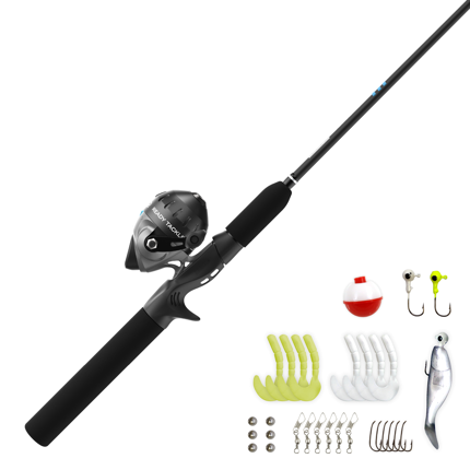 Zebco 202 Spincast Fishing Combo with 44-Piece Tackle Kit and Stainless  Steel Reel