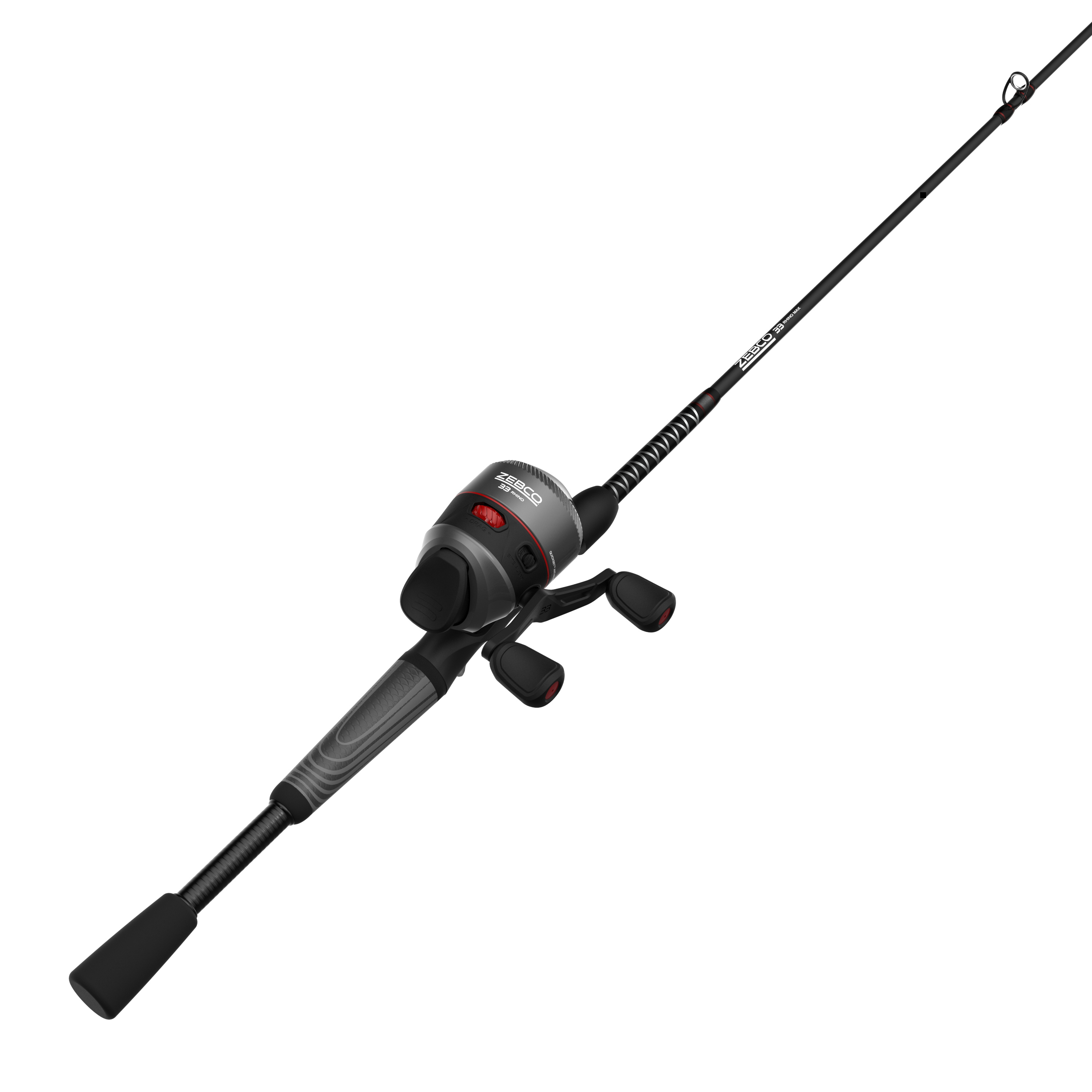 Zebco Rhino Tough Casting Fishing Rod, 5-Foot 6-Inch 2-Piece Heavy-Duty  Black 32784631149