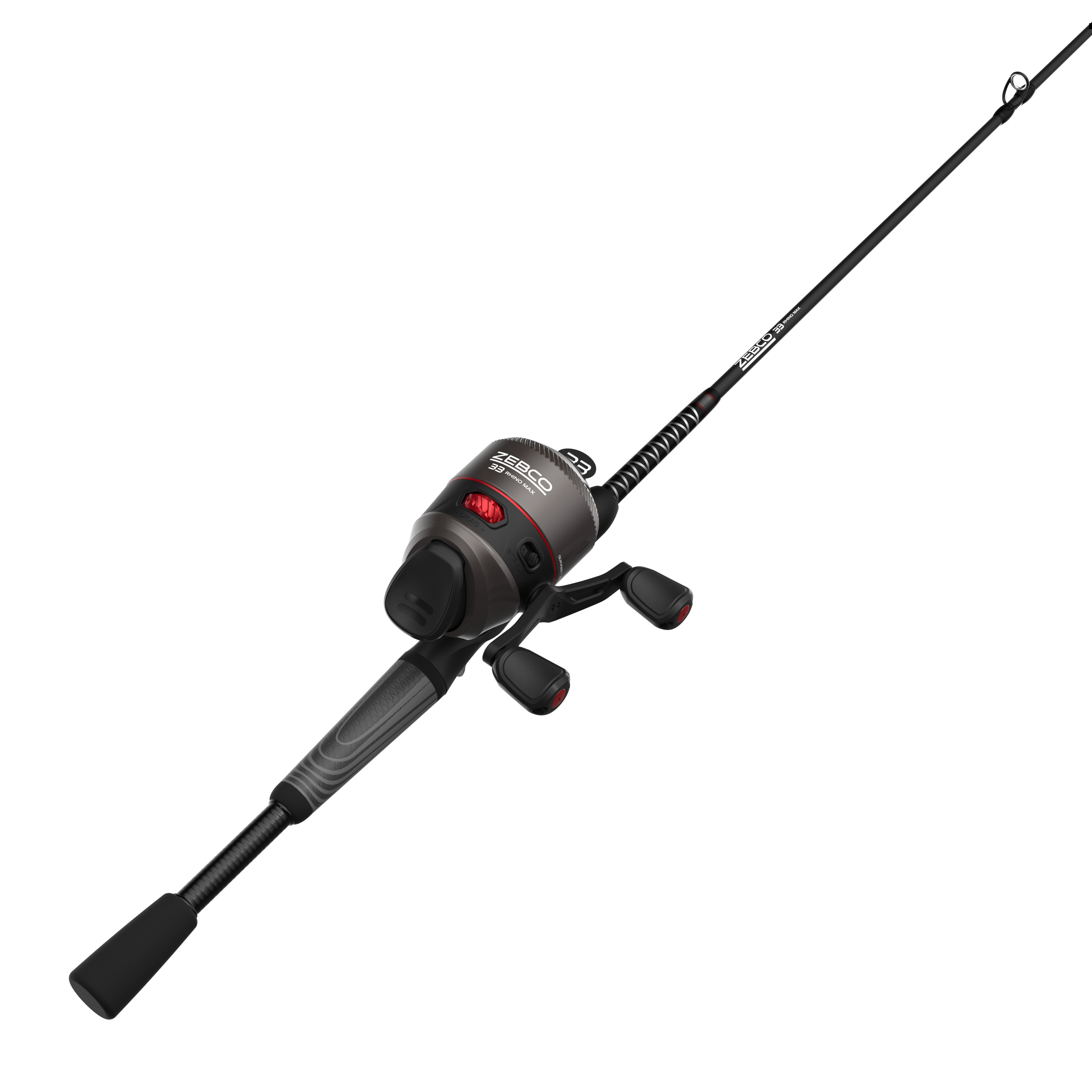 Zebco 33 Spincast Reel and Fishing Rod Combo, 6-Foot 2-Piece Rod;  Assortment: Available in Black or Purple 