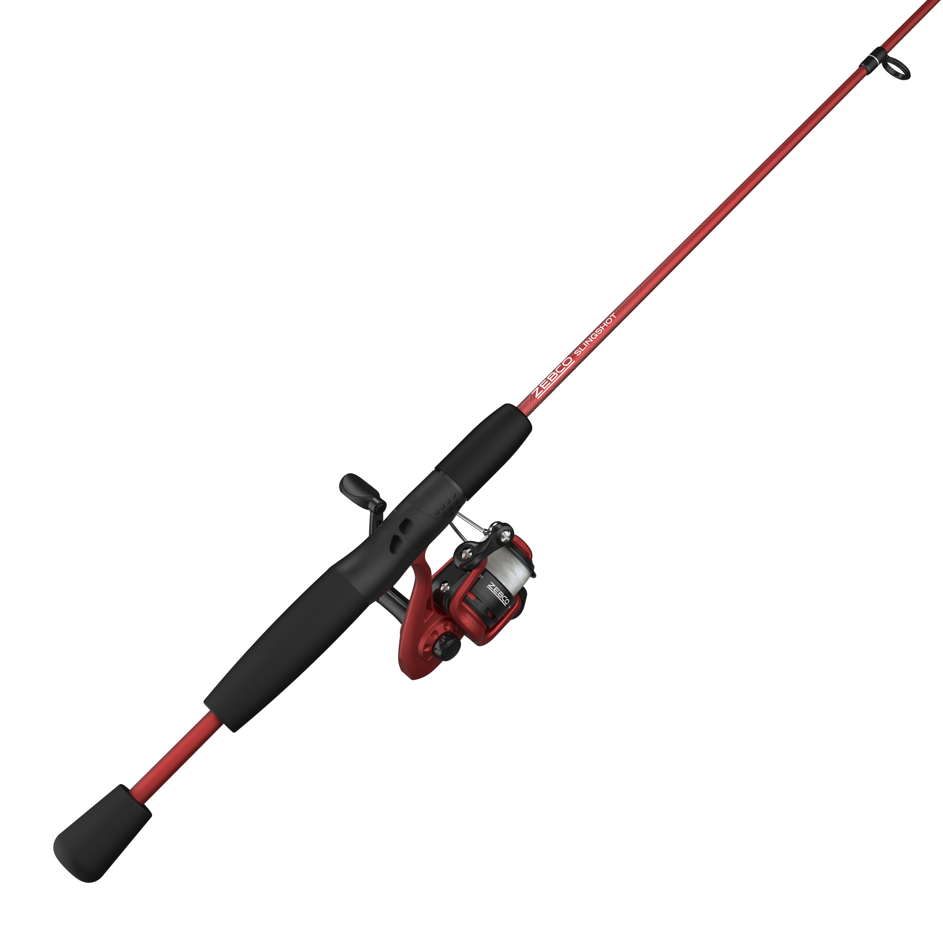 2 Zebco 2-Piece Rods -- 1 Red Rhino Casting & 1 Graphite Series spinning rod